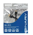 Binary B6 Series 4K2 Ultra HD Premium Certified High Speed HDMI Cable with Griptek