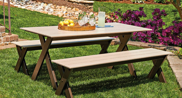 Telescope Plymouth Bay 32″ x 64″ Table and Benches