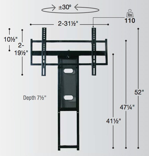 Sonora 173PEN Attachable TV Mount for Stand - Advance Electronics
