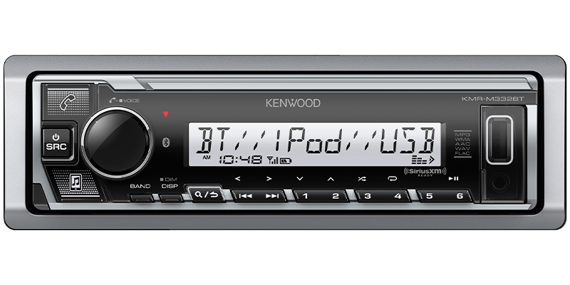 Kenwood KMR-M332BT Marine/Motorsports Digital Media Receiver with Bluetooth