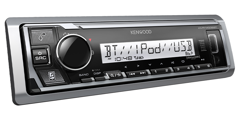 Kenwood KMR-M332BT Marine/Motorsports Digital Media Receiver with Bluetooth