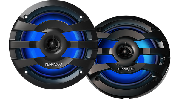 Kenwood KFC1673 6.5" Marine/Motorsport 2-Way Speakers With RGB Lighting